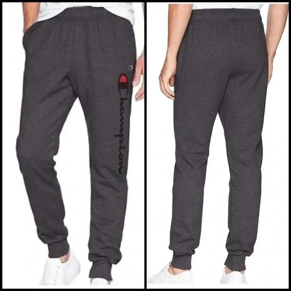 Champion Spell Out Granite Heather Gray Sweatpants Sizes 1X - 3X - Picture 1 of 11